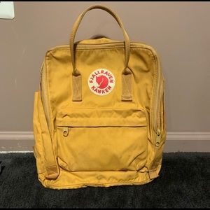 Yellow Fjallraven Kanken Bag